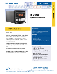 Thumbnail of document Data Sheet - MIC 6000 Profile Controller